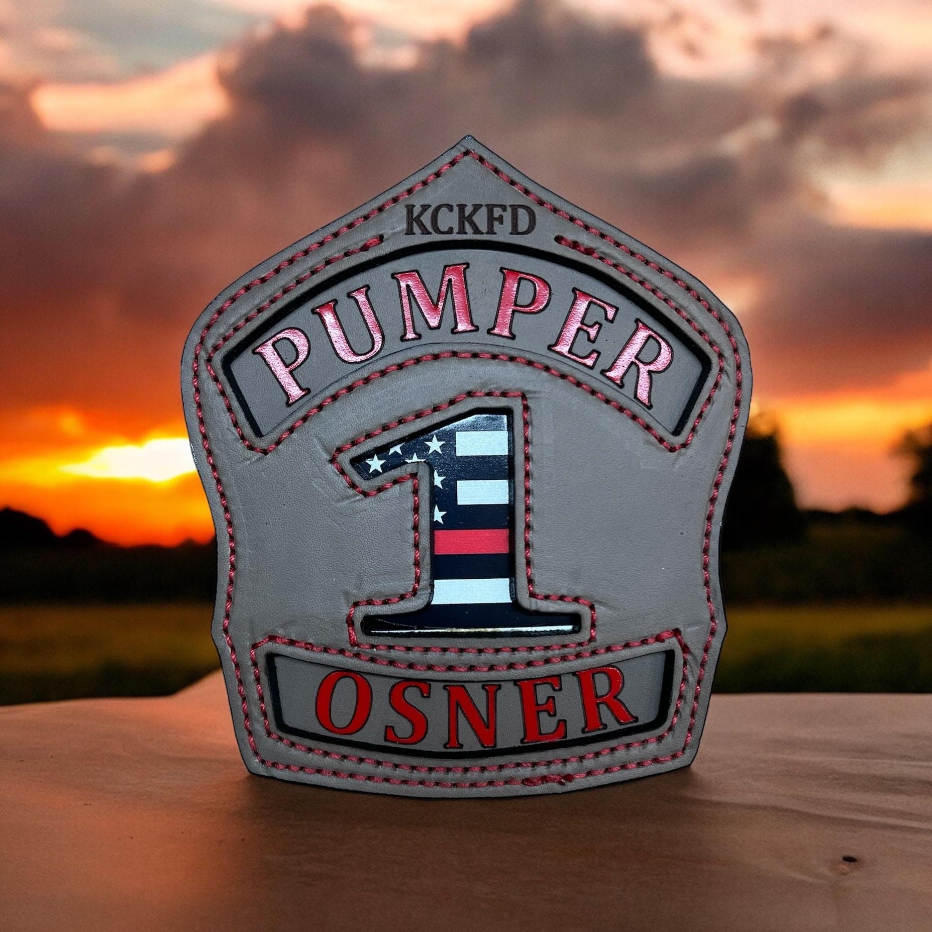 Thin Red Line firefighter helmet shield