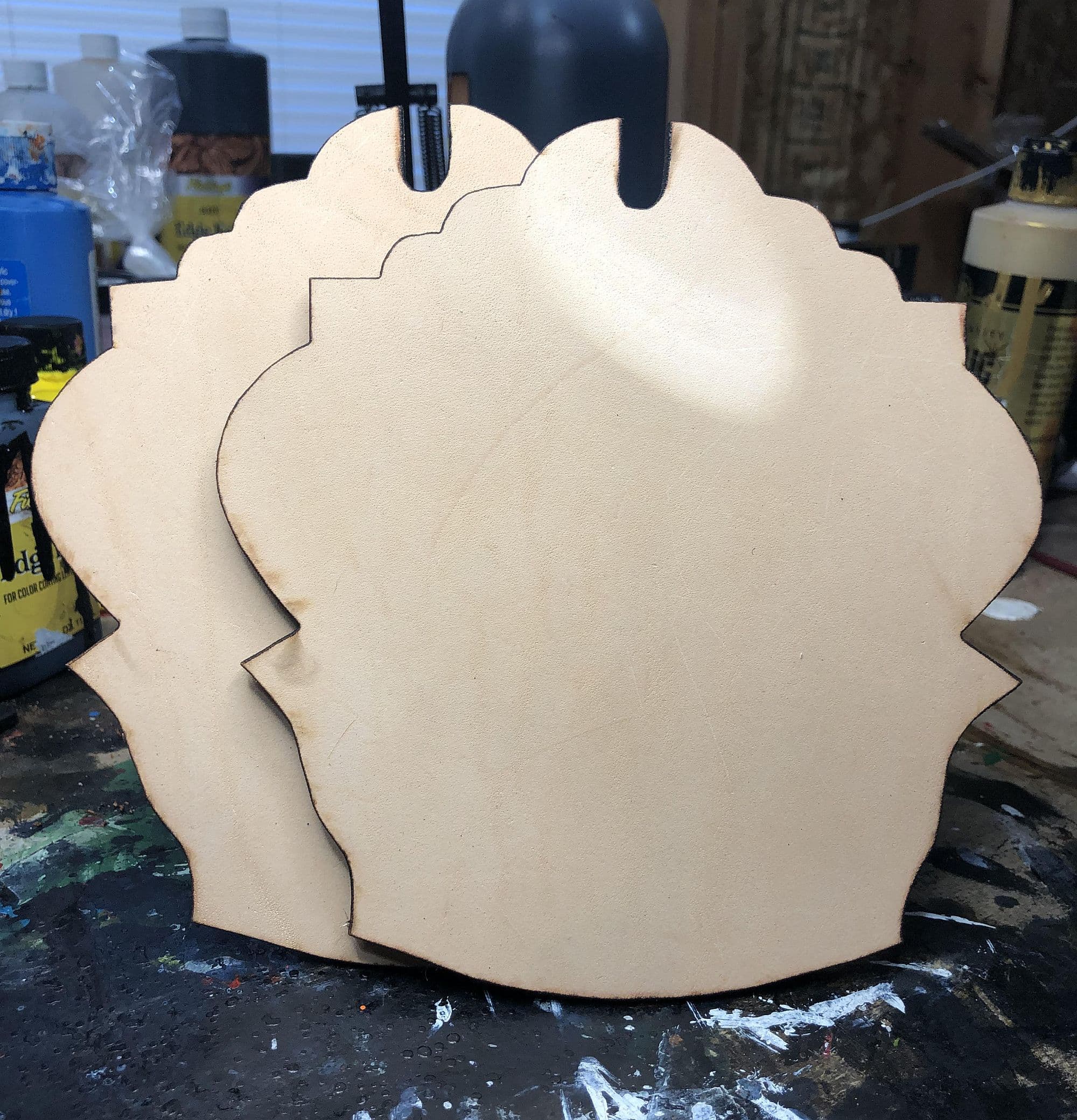 Shield Blank — custom leather fire helmet shield by Fire Helmet Shields