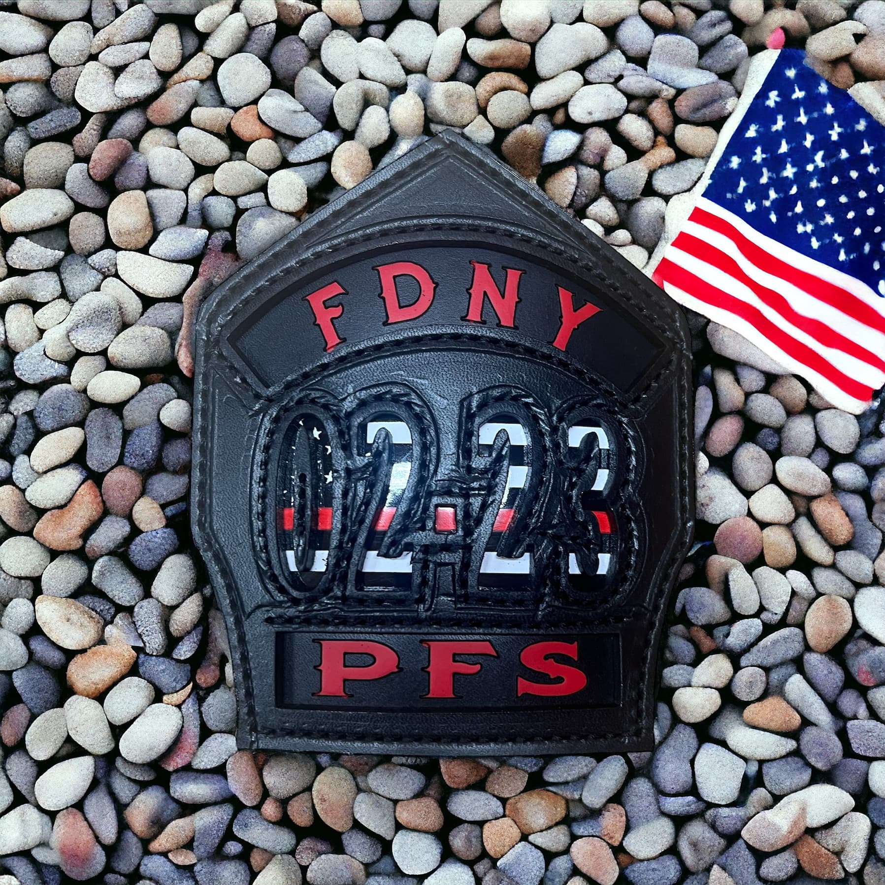 Classic leather fire helmet shield