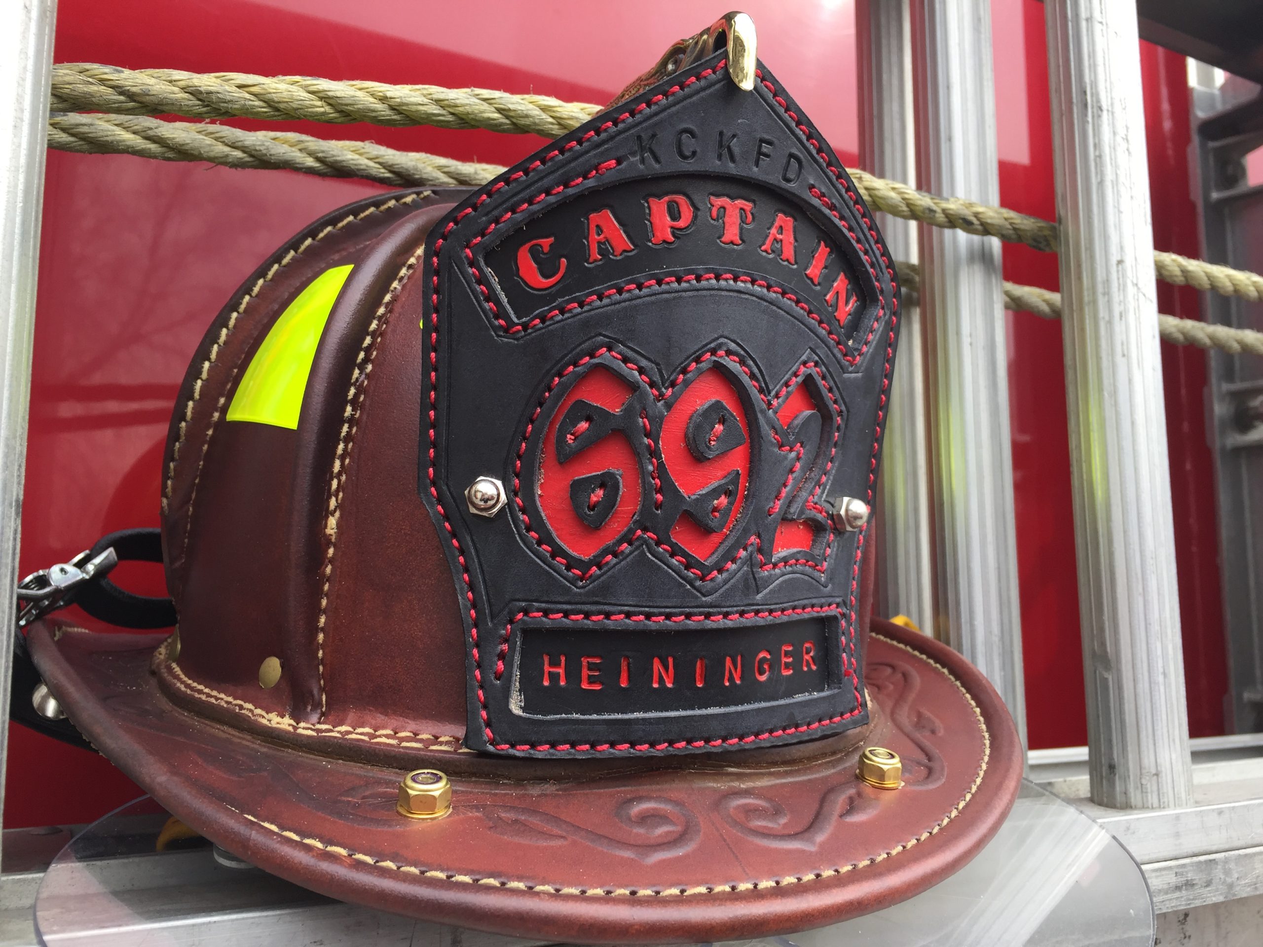 fire helmet front design